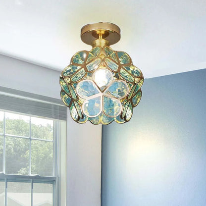 Rynx | Glass flower ceiling light - FloraGlow