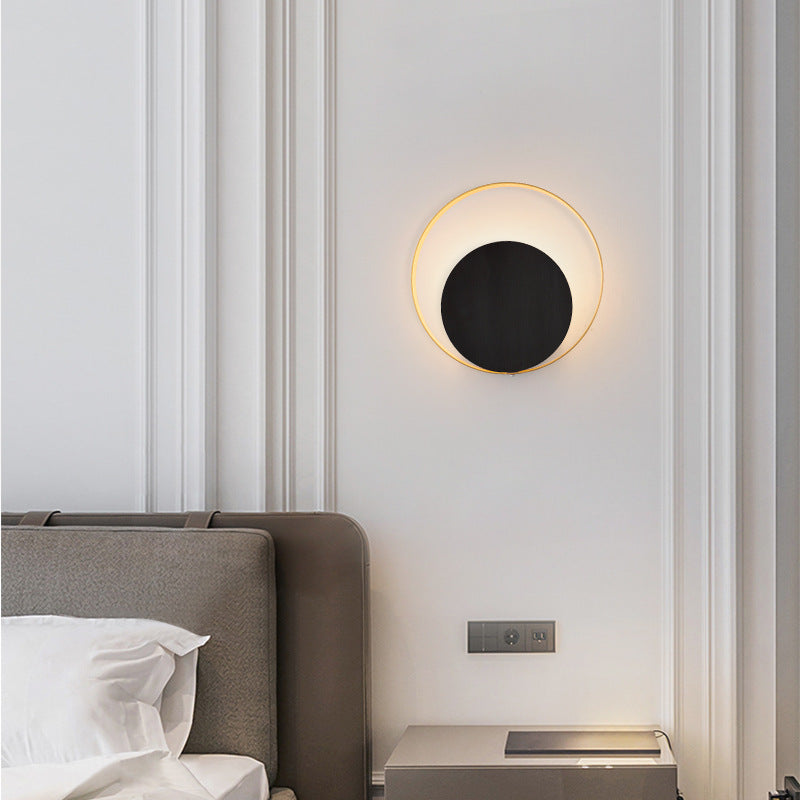 Rynx | Modern Minimalist Iron Circle Ring 1-Light Wall Sconces Lamp For Bedroom
