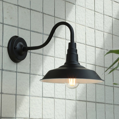 Rynx | Noctura Classic Wall Lamp | Vintage Design | Iron Frame with Round Glass Shade | 1-Light Dining Room Lighting