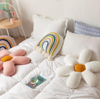 Rynx Daisy Flower Decorative Cute Cushion Pillow