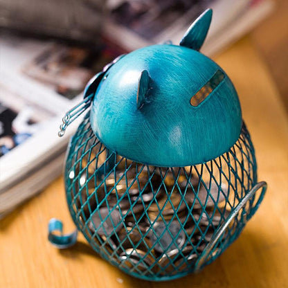 Rynx | Artistic Blue Kitty Piggy Bank