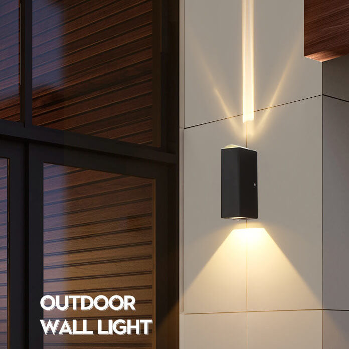 RYNX | Waterproof Rectangular Led Wall Light For Outdoor Use Large - A focus + A dispersion Dimmer adjustable White light (5000K)
