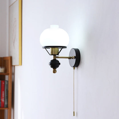 Rynx | GeoLuxe French Geometric Wall Lamp | Iron & Glass | 1-Light Design for Living Room