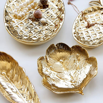 Rynx Preppy Golden Spring Leaf Jewelry Bowl