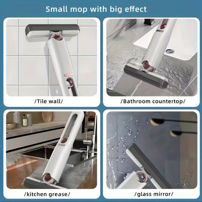 Rynx | New Portable Self-NSqueeze Mini Mop, Lazy Handwash-Free Strong Absorbing Mop Multifunctional Portable Squeeze Cleaning Mop Desk Window Glass Cleaner Kitchen Car Sponge Cleaning Mop Home Cleaning Tools