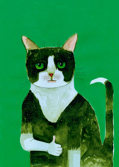 Rynx | Tuxedo Cat Thumbs Up - Sharyn Bursic