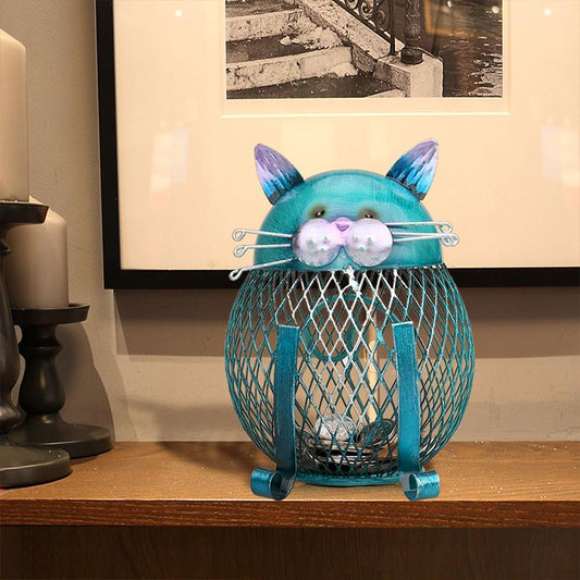Rynx | Artistic Blue Kitty Piggy Bank