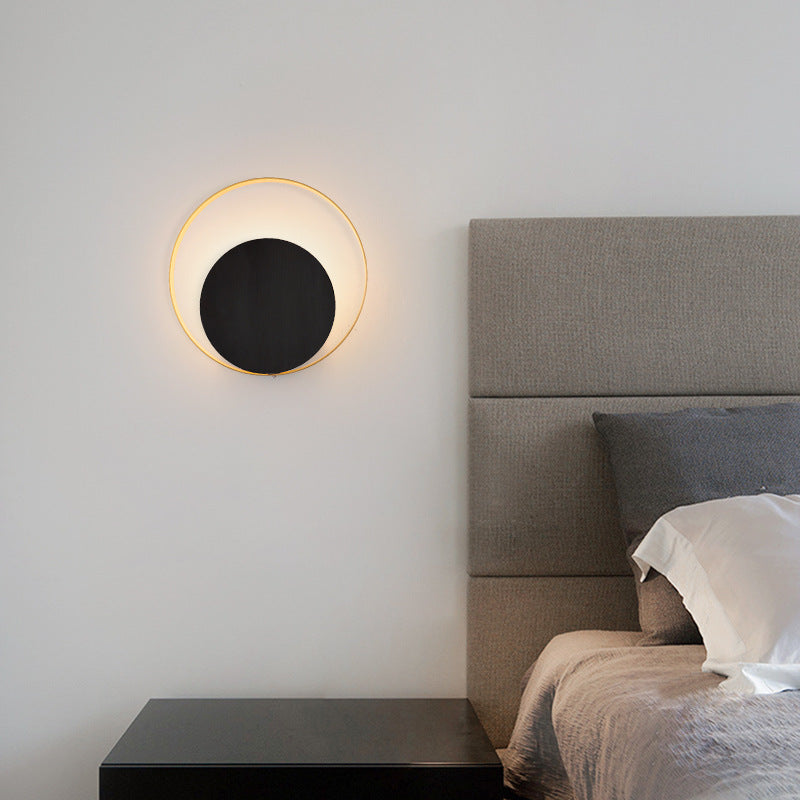 Rynx | Modern Minimalist Iron Circle Ring 1-Light Wall Sconces Lamp For Bedroom