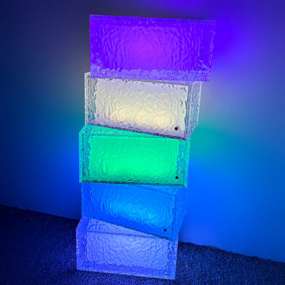 Rynx | FrostGlow RGB LED Table Lamp | Acrylic Ice Cube Design | Decorative Mood Light | Rechargeable