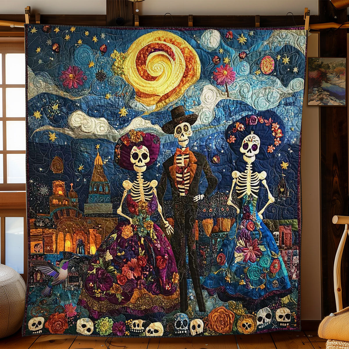 Rynx | Day of the Dead Cosmic Blanket