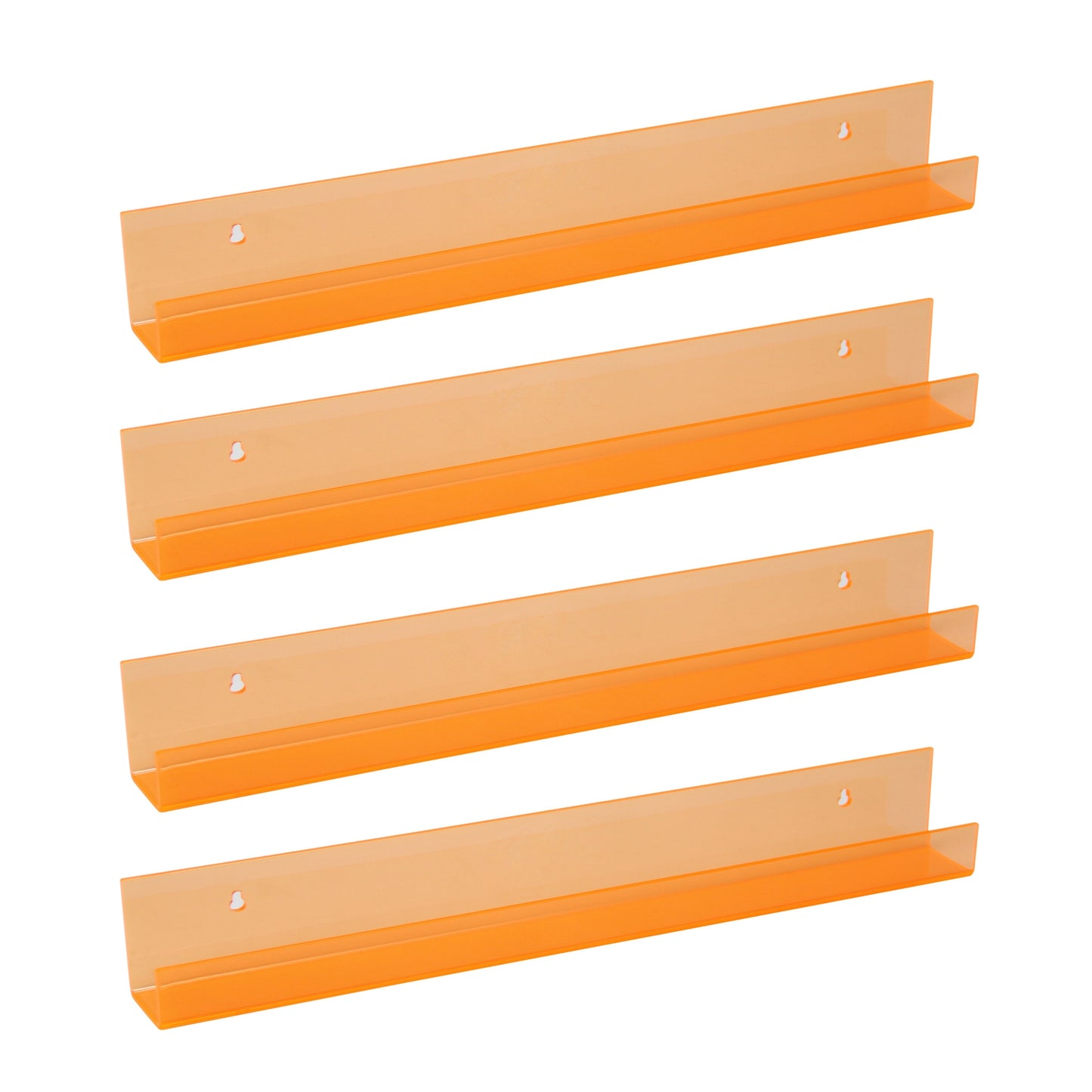 Rynx | AcrylicClear - Floating Transparent Storage Shelves for Bedroom, Living Room & Bathroom