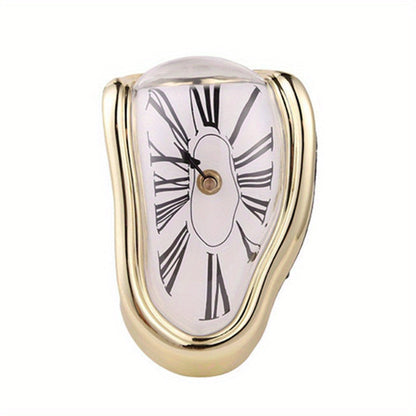 Rynx | Surrealist Bent Roman Wall Clock - Stylish Melting Clock for Home Decoration