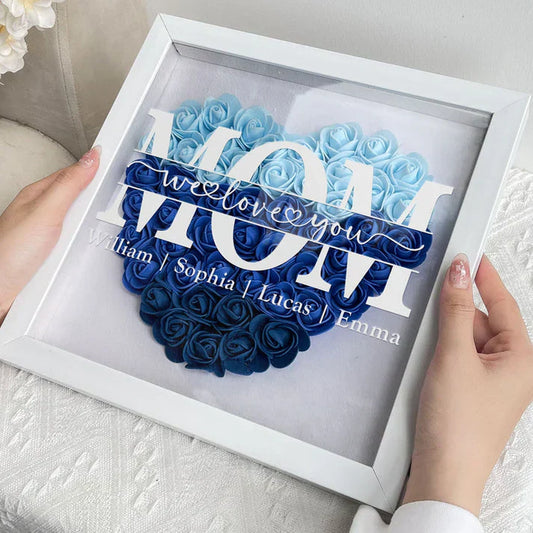 Rynx | Personal Flower Heart with Name – Unique Gift for Mother's Day