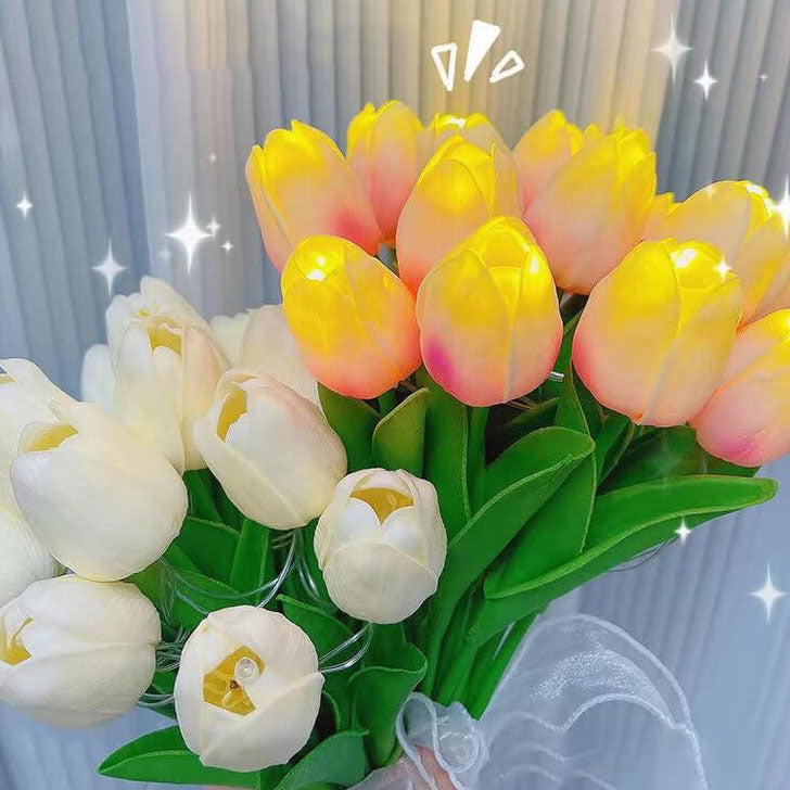 Rynx | Florina TulipGlow LED Table Lamp | Tiffany Style | Flower Decoration | 10/15 Light Design
