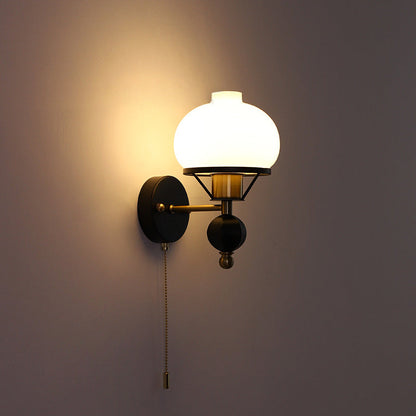 Rynx | GeoLuxe French Geometric Wall Lamp | Iron & Glass | 1-Light Design for Living Room