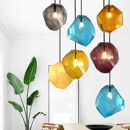Rynx | Glasvara Pendant Light | Modern Glass Design | Irregular Shape | Living Room Light