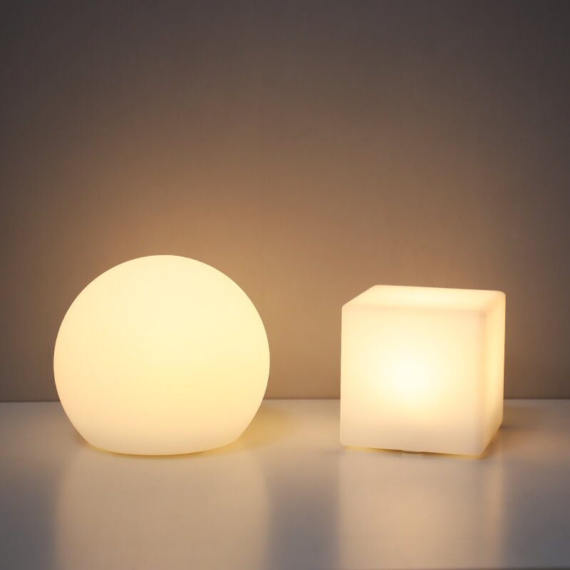 Rynx | GeoGlow Creative Geometric LED Table Lamp | Battery Powered & Remote Control | Night Light & Decoration