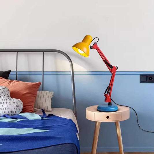 Rynx | Modern Simplicity Memphis Iron Half-Circle 1-Light Table Lamp for the Study