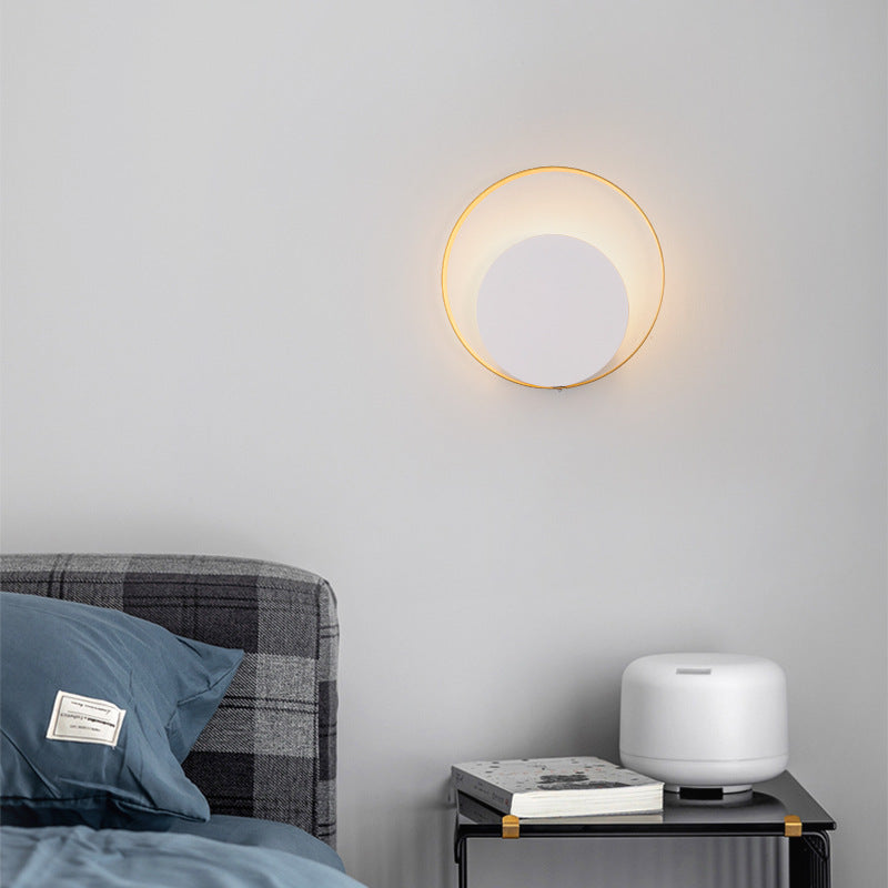 Rynx | Modern Minimalist Iron Circle Ring 1-Light Wall Sconces Lamp For Bedroom
