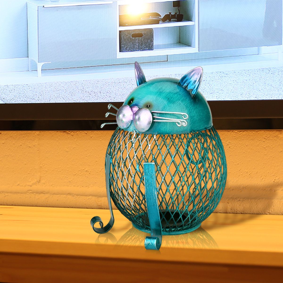 Rynx | Artistic Blue Kitty Piggy Bank