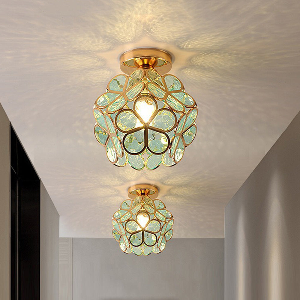 Rynx | Glass flower ceiling light - FloraGlow