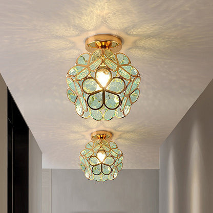 Rynx | Glass flower ceiling light - FloraGlow