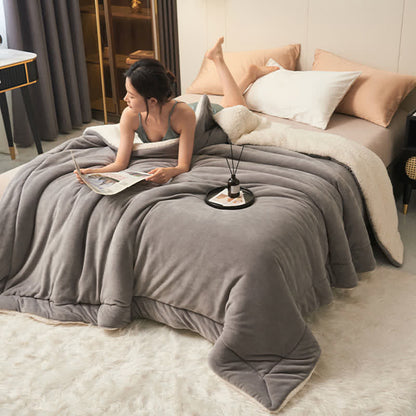 Rynx | Solid thick double-sided velvet cube blanket