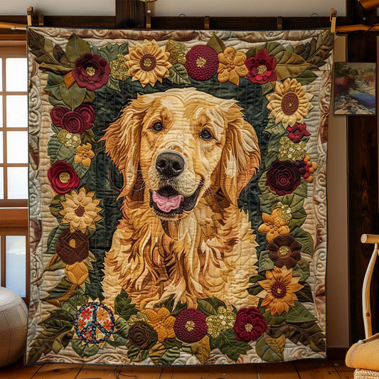 Rynx | Golden Retriever Rustic Charm Quilt