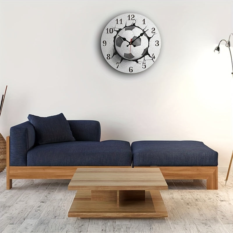 Rynx | Silent Tree Football Wall Clock - Sports Theme for Living Room, Office & Gym