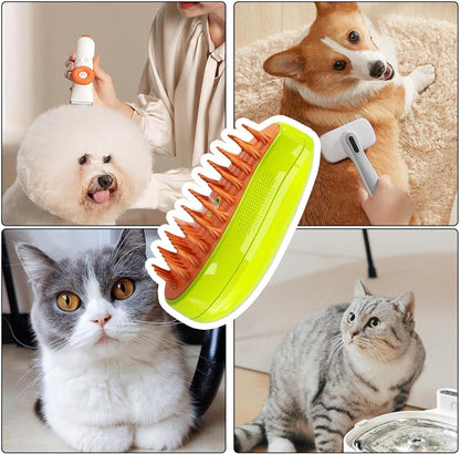 Rynx | Electric Spray Grooming Comb for Cats and Dogs with Soft Silicone Brush