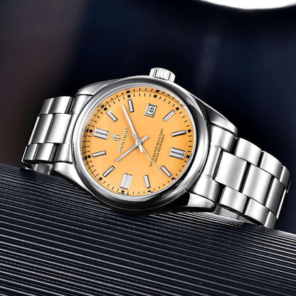Rynx | Men's luxury analog quartz chronograph watch, waterproof stainless steel wristwatch