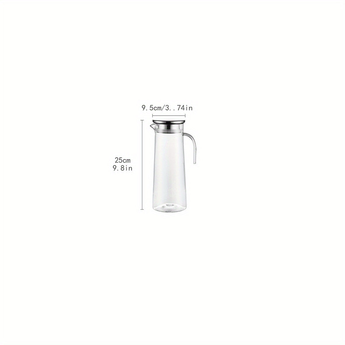 Rynx | Water Pitcher with Lid – 37.1oz/54.1oz Heavy Duty Drink Pitcher – Stainless Steel or Wooden Lid – Ideal for Juice, Bubble Tea, Summer Drinks – Kitchen and Home