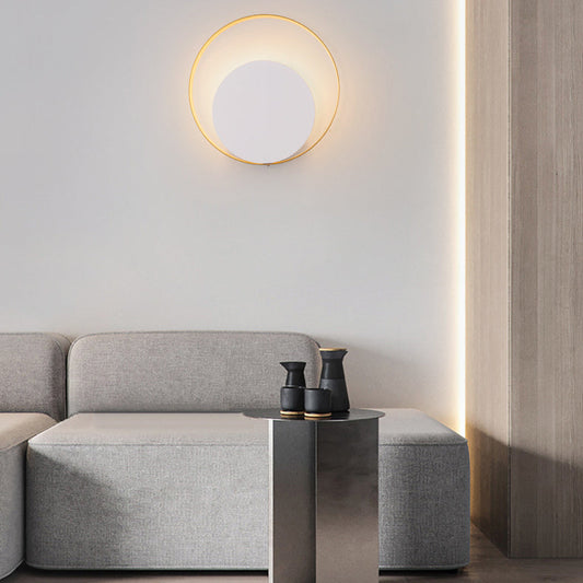 Rynx | Modern Minimalist Iron Circle Ring 1-Light Wall Sconces Lamp For Bedroom