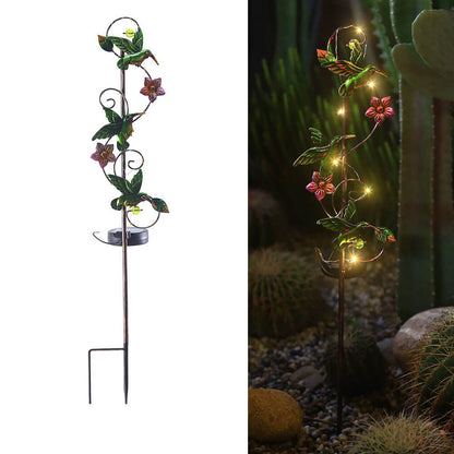 Rynx | GardenGlow Solar Garden Light | Metal Design | Butterfly, Dragonfly, Hummingbird | Landscape Lighting
