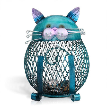 Rynx | Artistic Blue Kitty Piggy Bank