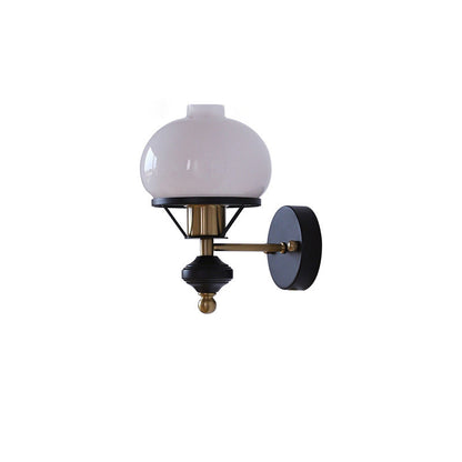 Rynx | GeoLuxe French Geometric Wall Lamp | Iron & Glass | 1-Light Design for Living Room