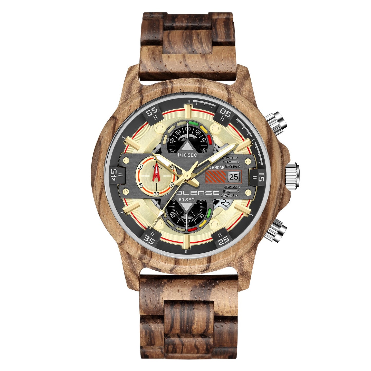 Rynx | Men's Wooden Watch Quartz Multifunctional Luminous