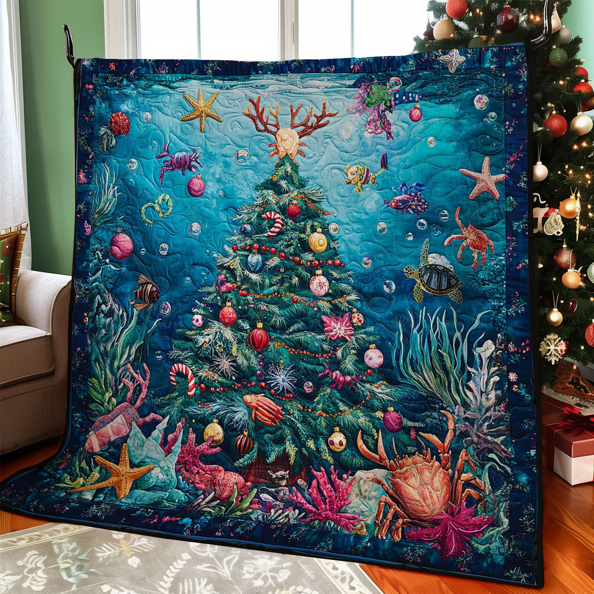 Rynx | Ocean Christmas Tree Quilt