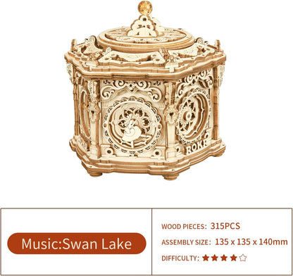 Rynx | DIY Mechanical Music Box Kit 3D Wooden Puzzle Box