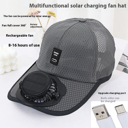 Rynx | Solar Unisex Fan Hat with breathable mesh sun protection