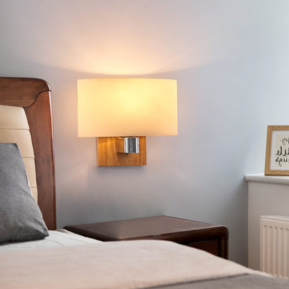 Rynx | Nordic Minimalist Wall Lamp with Glass and Wood