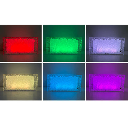 Rynx | FrostGlow RGB LED Table Lamp | Acrylic Ice Cube Design | Decorative Mood Light | Rechargeable