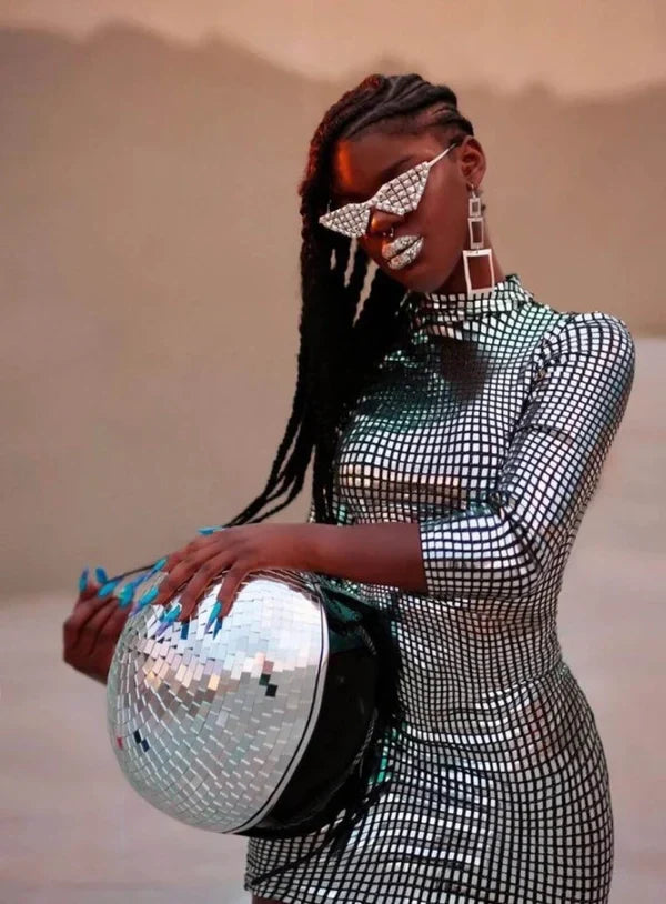 RYNX | Disco Ball Helmet With Retractable Visor