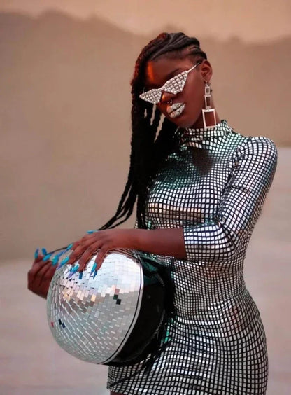 RYNX | Disco Ball Helmet With Retractable Visor