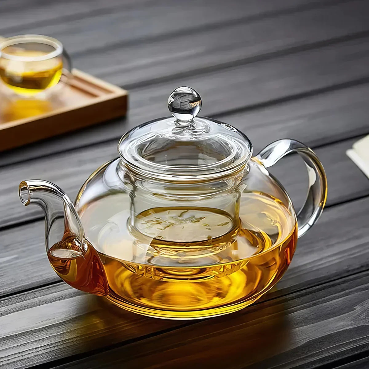 Rynx | Filterable Heat-Resistant Glass Flower Teapot