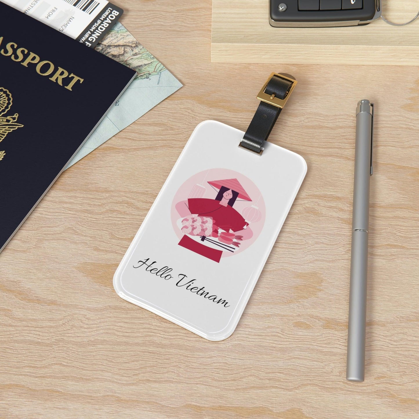 Rynx | Personalized Elegant Acrylic Luggage Tag Collection: Travel with Flair