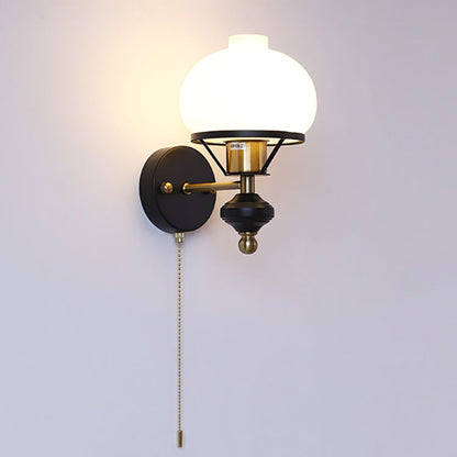 Rynx | GeoLuxe French Geometric Wall Lamp | Iron & Glass | 1-Light Design for Living Room