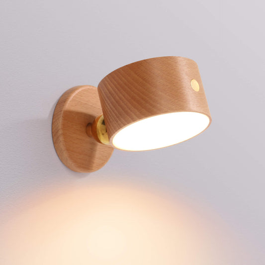 Rynx | LumaWood Magnetic USB LED Wall Lamp | Rechargeable | Touch Control | Wooden Night Light