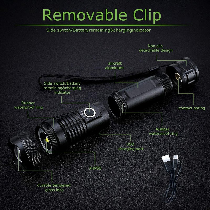 Rynx | Waterproof Usb Rechargeable Blend Flashlight