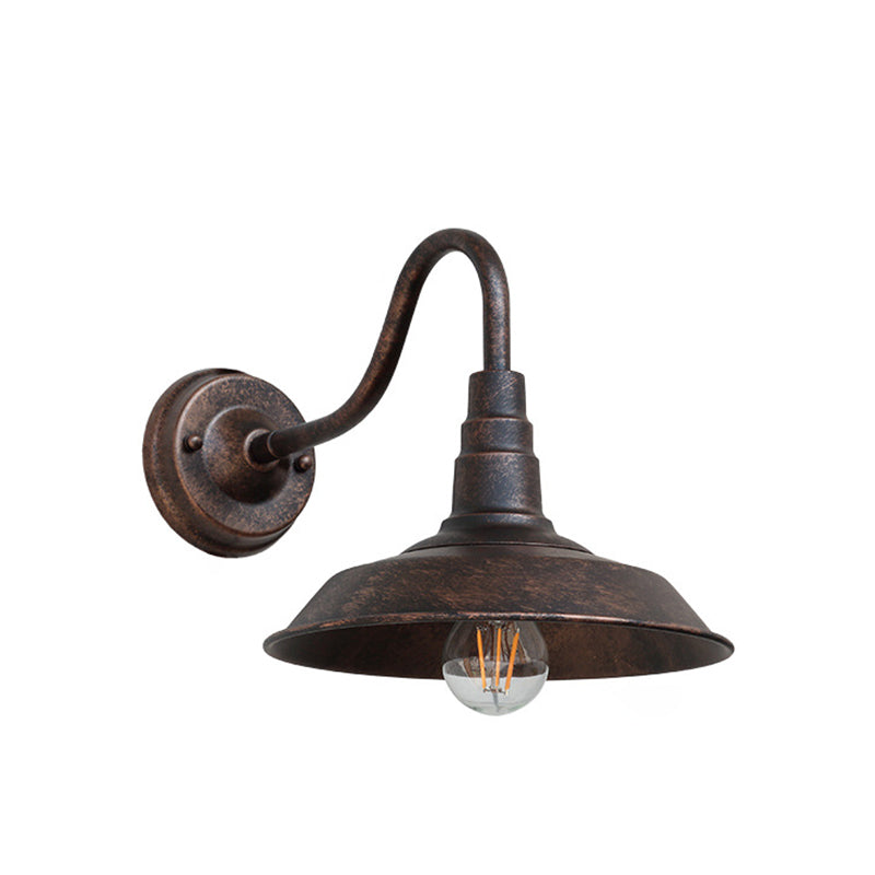 Rynx | Noctura Classic Wall Lamp | Vintage Design | Iron Frame with Round Glass Shade | 1-Light Dining Room Lighting